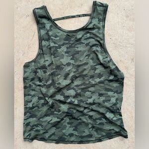 lululemon athletica Green Camo Deep Stretch Tank Top